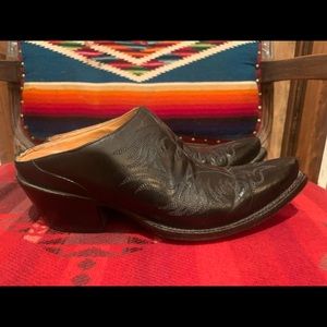 Lucchese all leather mules
